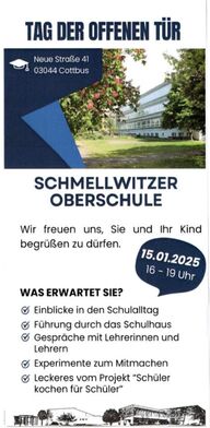 Tag der offenen Tür an der Schmellwitzer Oberschule