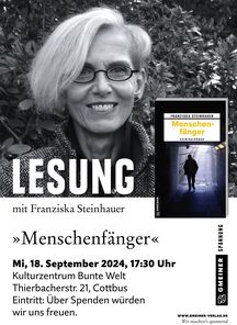 Franziska Steinhauer - Lesung „Menschenfänger“