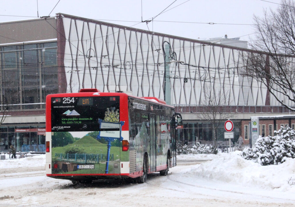 Cottbusverkehr Bus im Winter