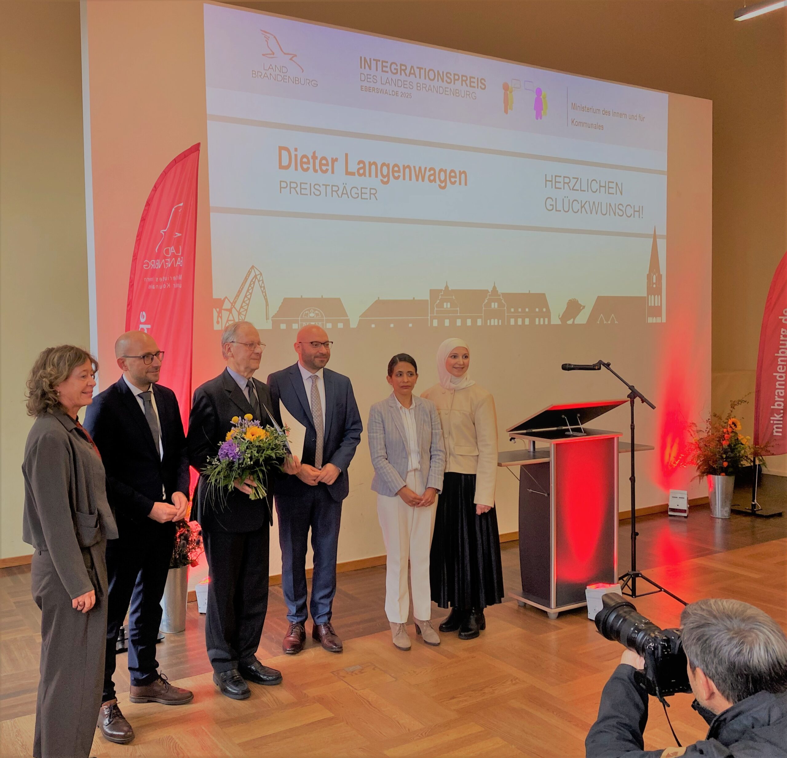 Dieter Langwagen mit dem 17. Brandenburger Landesintegrationspreis geehrt