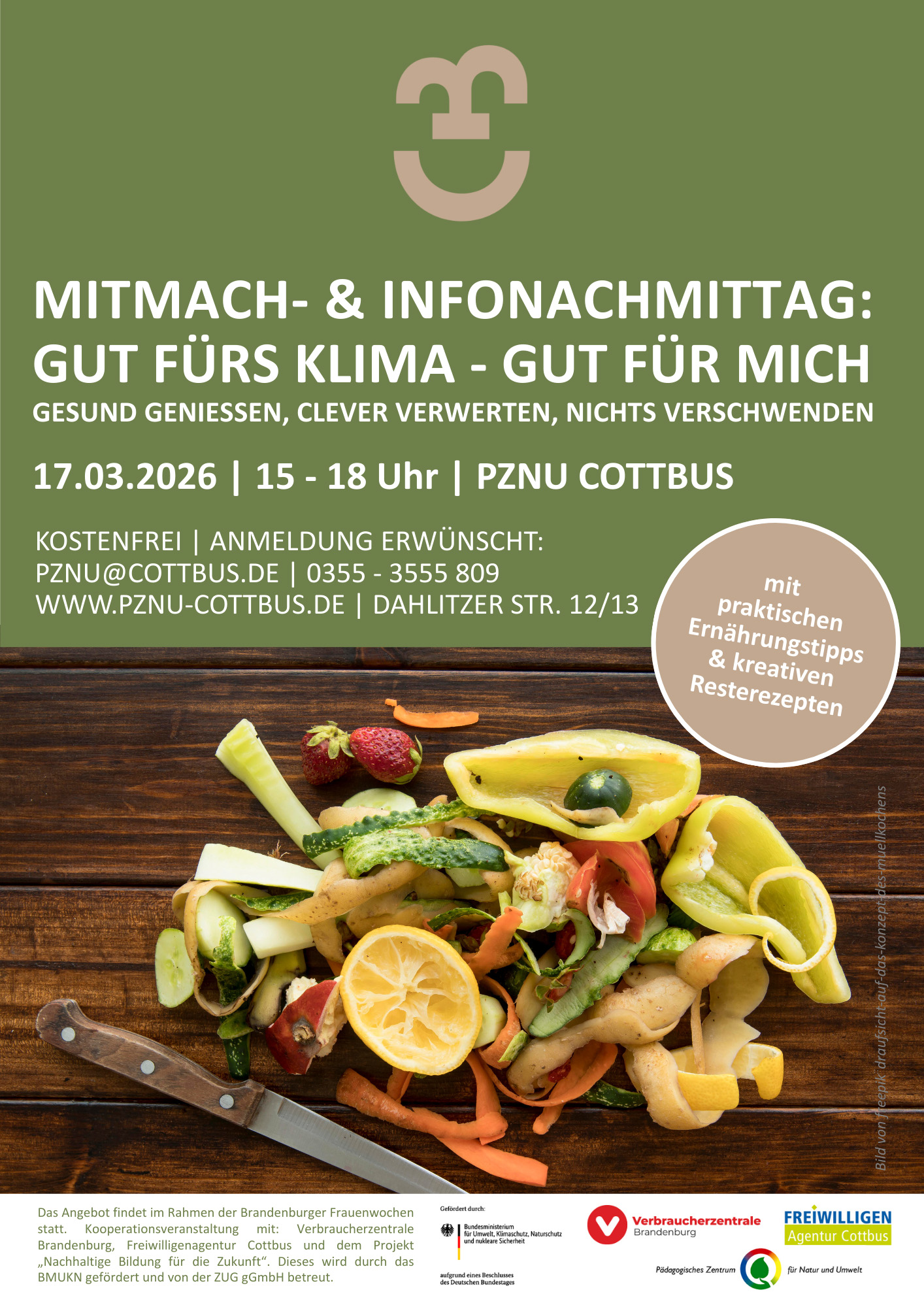 Gut fürs Klima, gut für mich: genießen, verwerten & nichts verschwenden – Infonachmittag mit Info & Biss