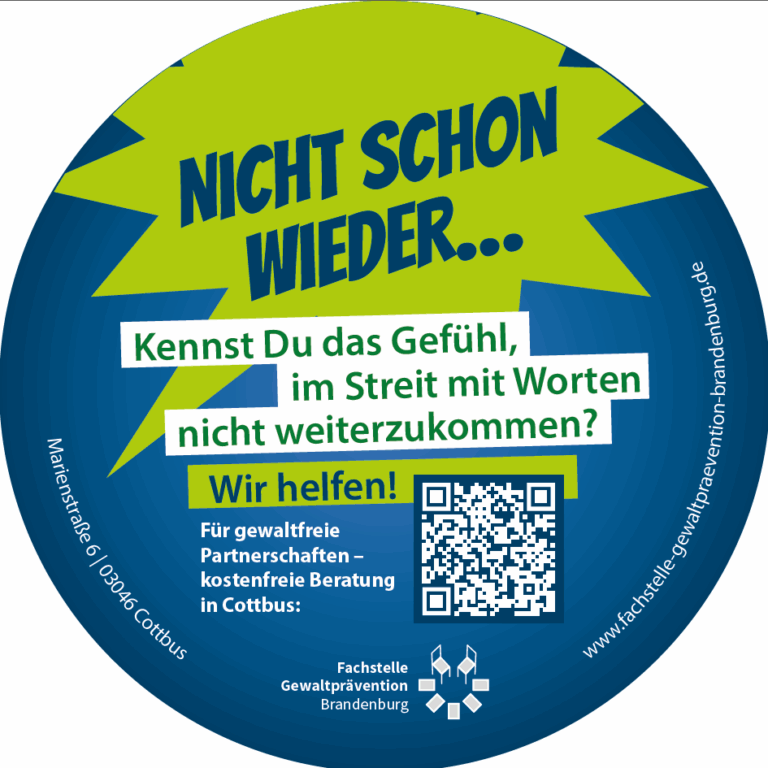 Sticker-Aktion zur Enttabuisierung von häuslicher Gewalt
