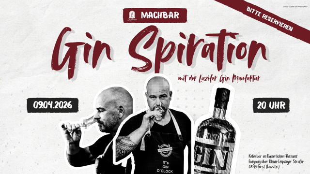 Gin Spiration – Ginverkostung mit der Luzifer Gin Manufaktur