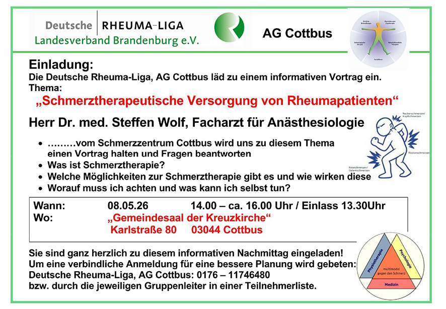 Schmerztherapeutische Versorgung von Rheumapatienten