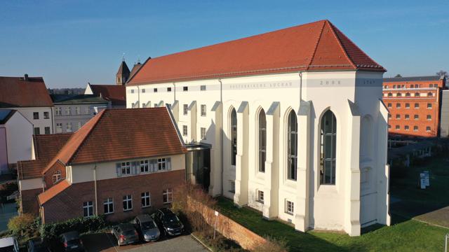 Kulturkirche Luckau mit dem Niederlausitz-Museum, Foto: Luftaufnahmen Luckau, Lizenz: Luftaufnahmen Luckau