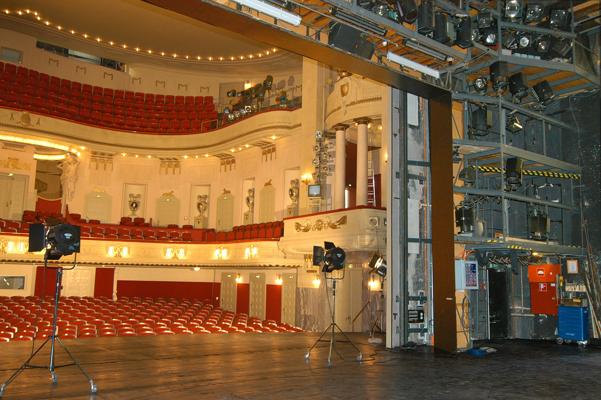 Blick von der Bühne(Technikportal) in den Zuschauerraum, Foto: Marlies Kross, Lizenz: Brandenburgische Kulturstiftung Cottbus-Frankfurt (Oder)