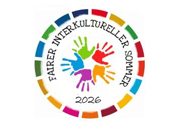 Fünf bunte Handabdrücke als Logo des Fairen Interkulturellen Sommers, Foto: Stiftung SPI, Lizenz: Stiftung SPI